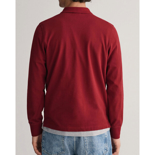 Ανδρικό Πόλο Πικέ μακρύ μανίκι GANT  2230-604 Μπορντώ - Image 2