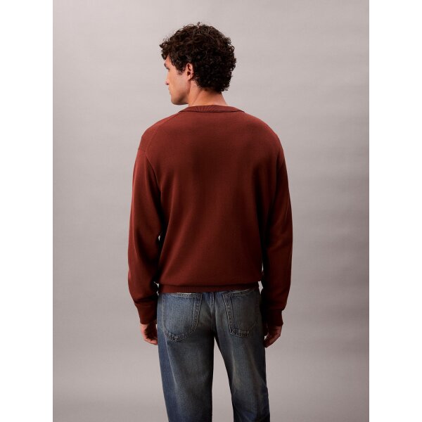 Ανδρική μπλούζα πλεκτή FT CRWNK CALVIN KLEIN LV04RC309G-XWI καφέ - Image 2