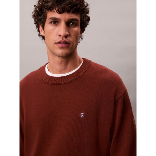 Ανδρική μπλούζα πλεκτή FT CRWNK CALVIN KLEIN LV04RC309G-XWI καφέ - Image 3