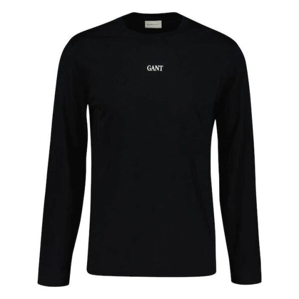 Ανδρική Μπλούζα μακρύ μανίκι GANT 2003361-005 Μαύρο - Image 1