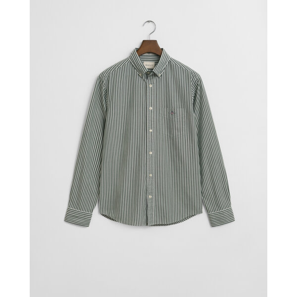 202503-3000130-338-flat-fv-1 Ανδρικό Πουκάμισο ριγέ GANT 3000130-338 Πράσινο - Image 1