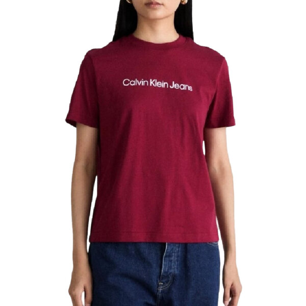 20250910142926_calvin_klein_gynaikeio_t_shirt_magenta_lv047c912g_wfk ΓΥΝΑΙΚΕΙΑ ΜΠΛΟΥΖΑ A- INST LOGO CLASSIC TEE SS CALVIN KLEIN LV047C912G-WFK - Image 1