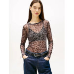 ΓΥΝΑΙΚΕΙΟ TJW SLIM AOP MESH LS TOP EXT TOMMY JEANS DW0DW21558-0HD