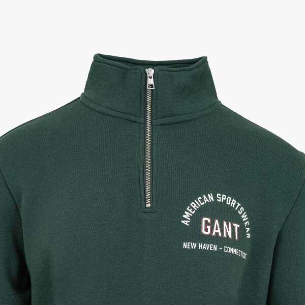 Ανδρική Μπλούζα Φούτερ half zip GANT 2067091-374 Πράσινη - Image 10