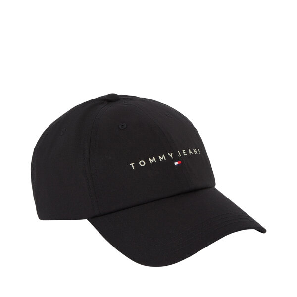 20250917150613_tommy_jeans_kapelo_linear_logo_cap ΑΝΔΡΙΚΟ ΚΑΠΕΛΟ ΜΑΥΡΟ TOMMY JEANS AM0AM12958-BDS - Image 1