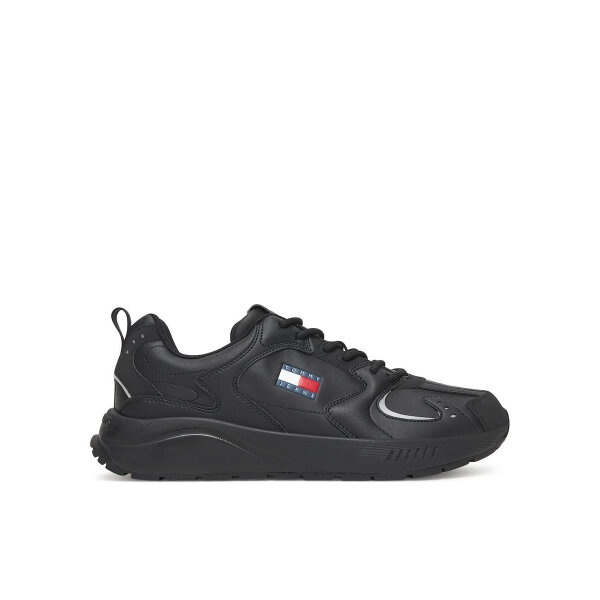 20250918171752_tommy_hilfiger_andrika_sneakers_mayro_em0em01621_bds (1) ΑΝΔΡΙΚΟ ΠΑΠΟΥΤΣΙ TJM RUNNER LEATHER TOMMY JEANS EM0EM01621-BDS ΜΑΥΡΟ - Image 1