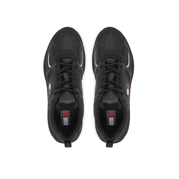 ΑΝΔΡΙΚΟ ΠΑΠΟΥΤΣΙ TJM RUNNER LEATHER TOMMY JEANS EM0EM01621-BDS ΜΑΥΡΟ - Image 4