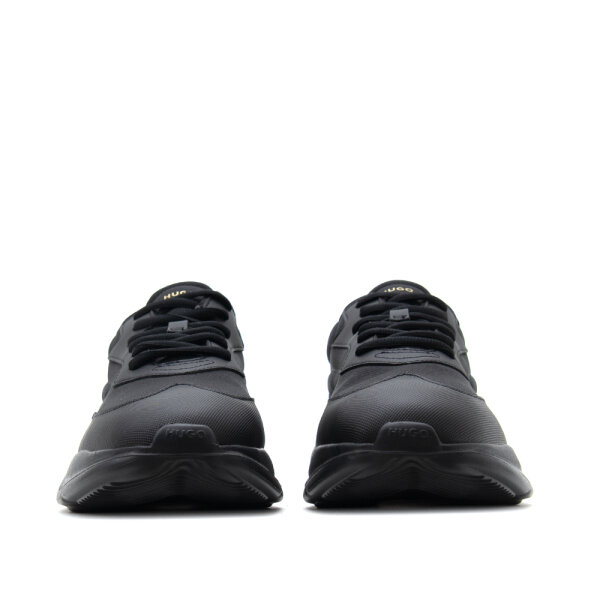 Ανδρικό παπούτσι Logo-counter trainers with canvas-effect fabric HUGO 50536960 μαύρο - Image 2