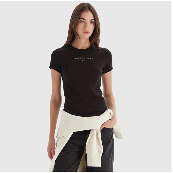 ΓΥΝΑΙΚΕΙΑ ΜΠΛΟΥΖΑ  TJW SLIM BLING LINEAR TEE EXT TOMMY JEANS DW0DW21550-BDS - Image 1