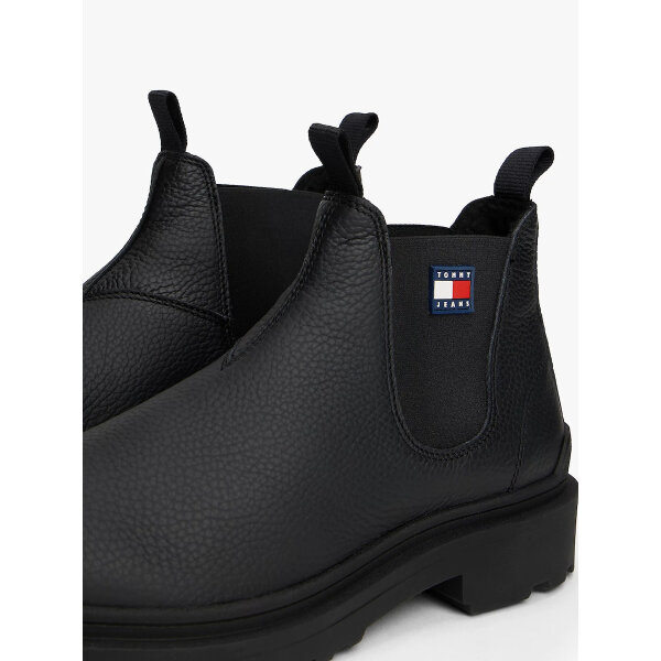 ΑΝΔΡΙΚΟ ΠΑΠΟΥΤΣΙ TJM CHELSEA LEATHER WL TOMMY JEANS EM0EM01670-BDS ΜΑΥΡΟ - Image 7