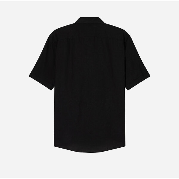 40707268-pv-additional2 Ανδρικό πουκάμισο λινό κοντό μανίκι regular fit OLYMP 40707268 μαύρο - Image 3