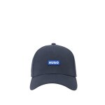 Ανδρικό καπέλο Cotton-twill cap with embroidered logo label HUGO 50522014 μπλε