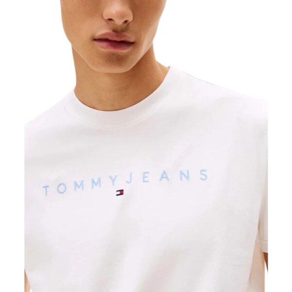 Ανδρική μπλούζα REG LINEAR LOGO TEE EXT TOMMY JEANS DM0DM20744 λευκό - Image 3