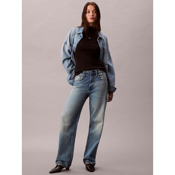 8721187309503.3 ΓΥΝΑΙΚΕΙΑ ΜΠΛΟΥΖΑ LS WOVEN LABEL TURTLENECK CALVIN KLEIN LV047D203G-UB1 - Image 1