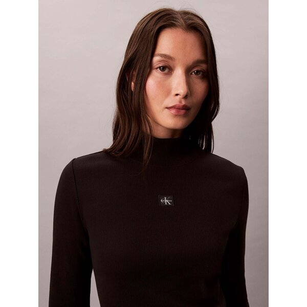 ΓΥΝΑΙΚΕΙΑ ΜΠΛΟΥΖΑ LS WOVEN LABEL TURTLENECK CALVIN KLEIN LV047D203G-UB1 - Image 4