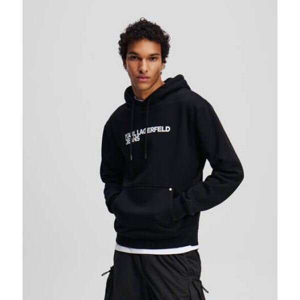 Ανδρική μπλούζα φούτερ με κουκούλα KARL LAGERFELD JEANS A2M20049 μαύρο - Image 1