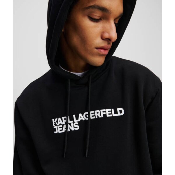 Ανδρική μπλούζα φούτερ με κουκούλα KARL LAGERFELD JEANS A2M20049 μαύρο - Image 4
