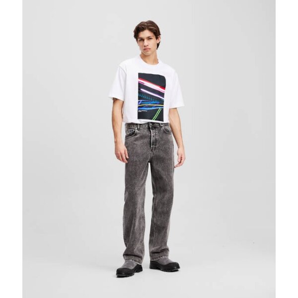 A3M100471BJ_1 Ανδρικό παντελόνι τζιν RELAXED JEANS KARL LAGERFELD JEANS A3M10047 μαύρο - Image 1