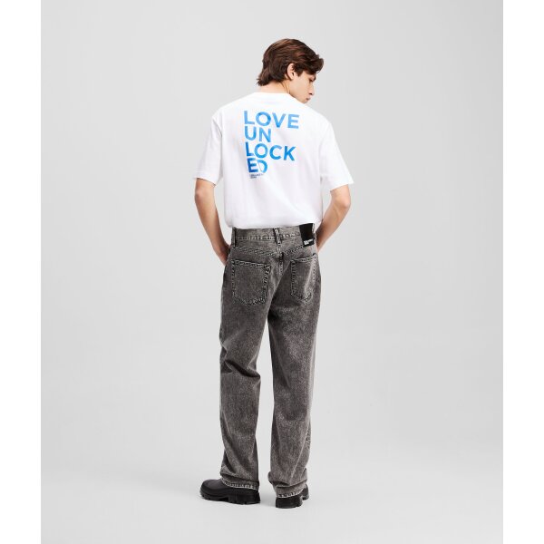 Ανδρικό παντελόνι τζιν RELAXED JEANS KARL LAGERFELD JEANS A3M10047 μαύρο - Image 4