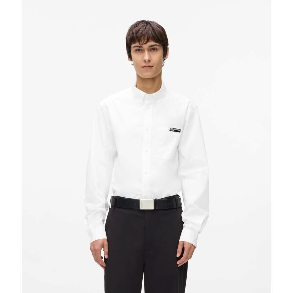 Ανδρική πουκάμισο μακρύ μανίκι KARL LAGERFELD JEANS POPLIN SHIRT A3M16005 λευκό - Image 1