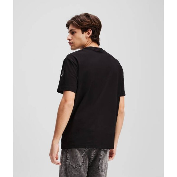 Ανδρική μπλούζα κοντό μανίκι KARL LAGERFELD JEANS A3M17003 μαύρο - Image 3