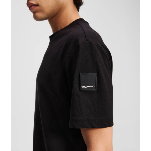 Ανδρική μπλούζα κοντό μανίκι KARL LAGERFELD JEANS A3M17003 μαύρο - Image 4