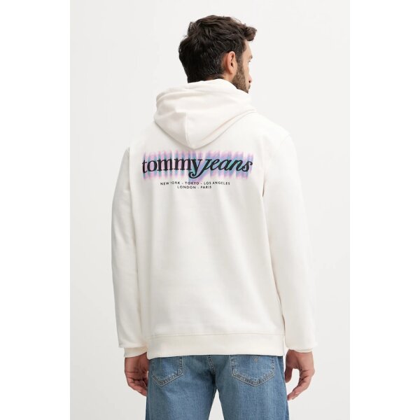 Ανδρικό φούτερ με κουκούλα SCRPT BCK HOOD TOMMY JEANS DM0DM22112-YBH εκρού - Image 2