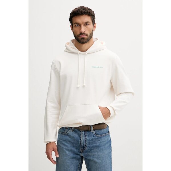 AW25-BLM035-01X_F2 Ανδρικό φούτερ με κουκούλα SCRPT BCK HOOD TOMMY JEANS DM0DM22112-YBH εκρού - Image 1