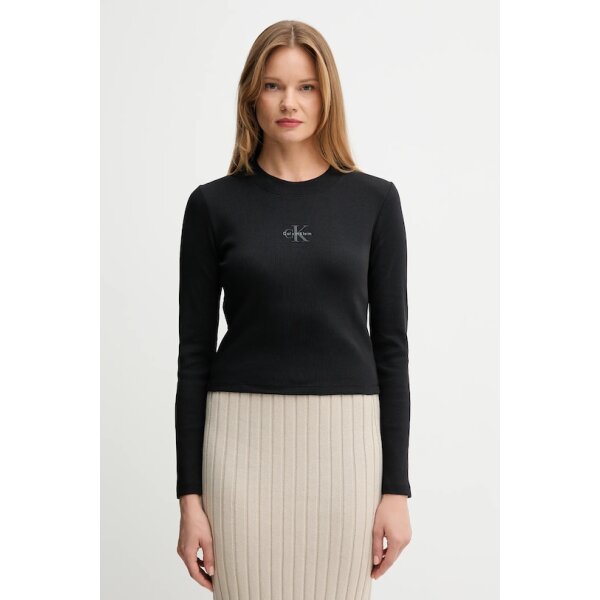 AW25-BUD068-99X_F1 ΓΥΝΑΙΚΕΙΑ ΜΠΛΟΥΖΑ A- LS MONOGRAM BABY TEE CALVIN KLEIN LV047A803G-UB1 - Image 1