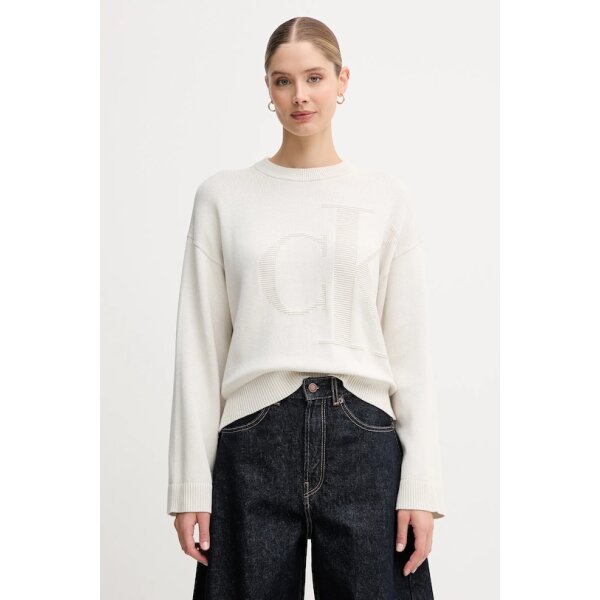 AW25-SWD0R4-01X_F1 ΓΥΝΑΙΚΕΙΑ ΜΠΛΟΥΖΑ Long Sleeve Smooth Cotton CK CALVIN KLEIN LV047D304G-67U - Image 1