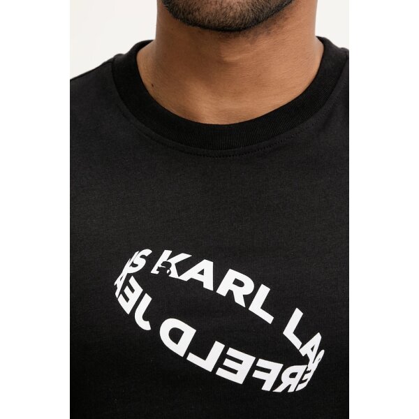 Ανδρική μπλούζα κοντό μανίκι KARL LAGERFELD JEANS A3M17037 μαύρο - Image 3