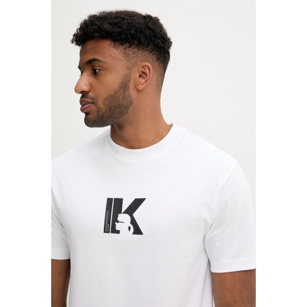 Ανδρική μπλούζα κοντό μανίκι KARL LAGERFELD JEANS A3M17057 λευκό - Image 2