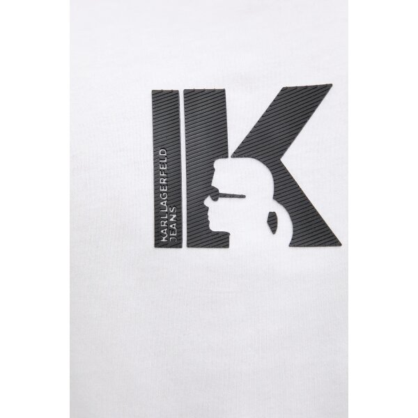 Ανδρική μπλούζα κοντό μανίκι KARL LAGERFELD JEANS A3M17057 λευκό - Image 3