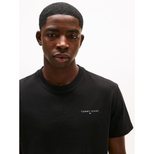 Ανδρική μπλούζα κοντό μανίκι SLIM LINEAR CHEST TEE TOMMY JEANS DM0DM21780-BDS μαύρο - Image 4
