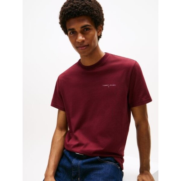 DM0DM21780XIU_alternate1 ΑΝΔΡΙΚΗ ΜΠΛΟΥΖΑ TJM SLIM LINEAR CHEST TEE EXT TOMMY JEANS DM0DM21780-XIU ΜΠΟΡΝΤΩ - Image 1