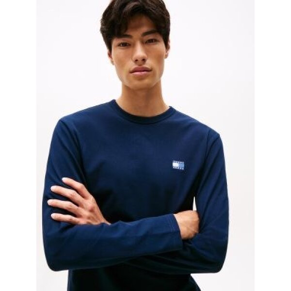 Ανδρική μπλούζα μακρύ μανίκι BADGE TEE TOMMY JEANS DM0DM21974-C1G μπλε - Image 3