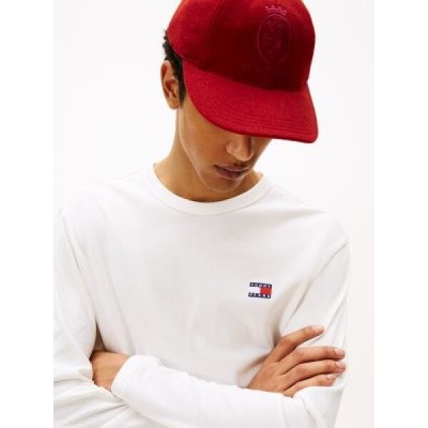 Ανδρική μπλούζα μακρύ μανίκι BADGE TEE LS TOMMY JEANS DM0DM21974-YBL εκρού - Image 3