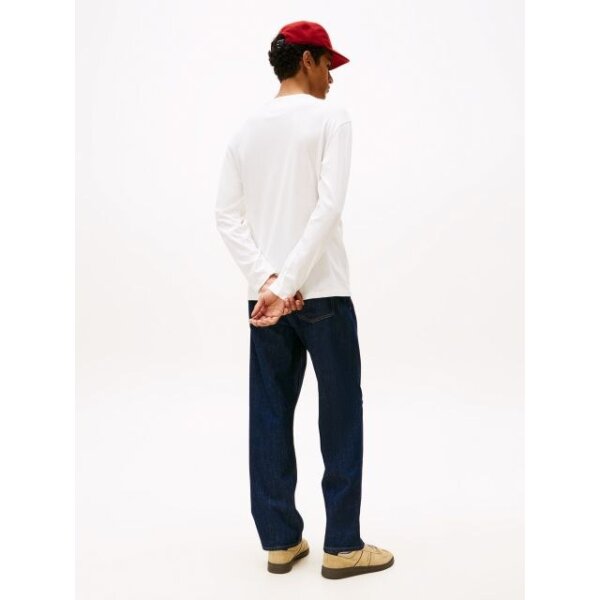 Ανδρική μπλούζα μακρύ μανίκι BADGE TEE LS TOMMY JEANS DM0DM21974-YBL εκρού - Image 2