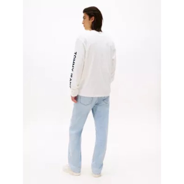 Ανδρική μπλούζα μακρύ μανίκι CLASSICS LS TEE TOMMY JEANS DM0DM21976 λευκό - Image 3