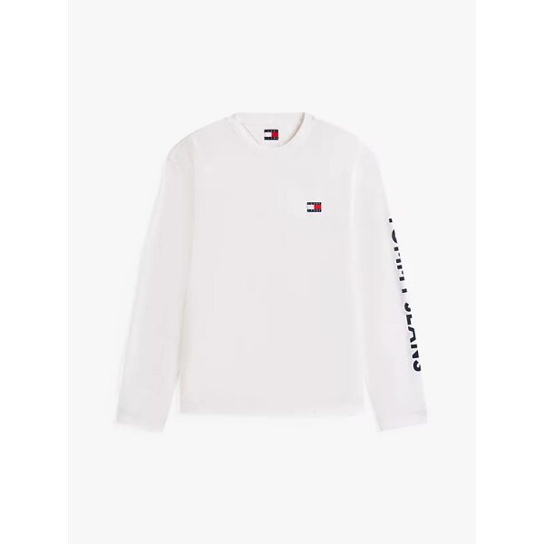 Ανδρική μπλούζα μακρύ μανίκι CLASSICS LS TEE TOMMY JEANS DM0DM21976 λευκό - Image 2
