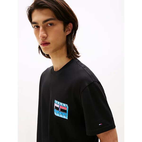 Ανδρική μπλούζα DNA FLAG PLAY TEE EXT TOMMY JEANS DM0DM21980-BDS μαύρο - Image 4