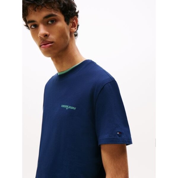 Ανδρική μπλούζα κοντό μανίκι SCRIPT BACK TEE TOMMY JEANS DM0DM21982 μπλε - Image 4