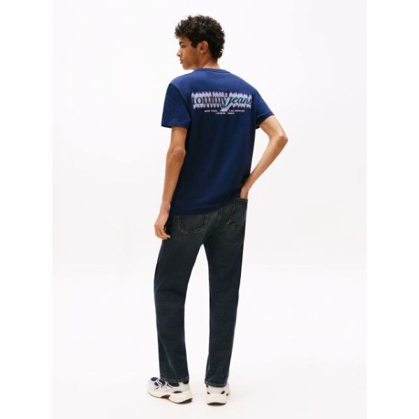 Ανδρική μπλούζα κοντό μανίκι SCRIPT BACK TEE TOMMY JEANS DM0DM21982 μπλε - Image 3
