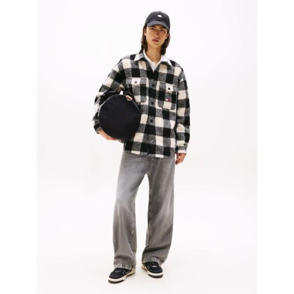 ΑΝΔΡΙΚΟ ΠΟΥΚΑΜΙΣΟ TJM CHECK OVERSHIRT EXT TOMMY JEANS DM0DM22013-BDS ΜΑΥΡΟ - Image 3