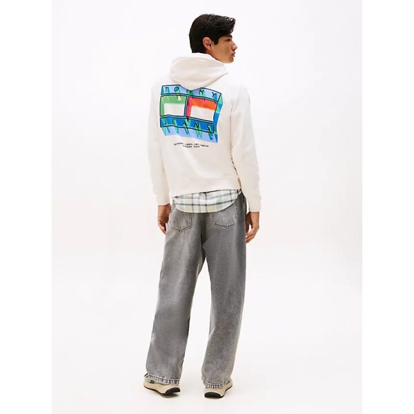 Ανδρικό φούτερ με κουκούλα REG DNA FLAG PLAY HOODIE TOMMY JEANS DM0DM22077 εκρού - Image 3