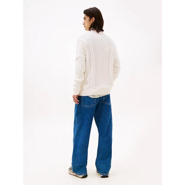 ΑΝΔΡΙΚΟ ΠΟΥΛΟΒΕΡ CABLE KNIT SWEAT TOMMY JEANS  DM0DM22101-0K4 ΕΚΡΟΥ - Image 3