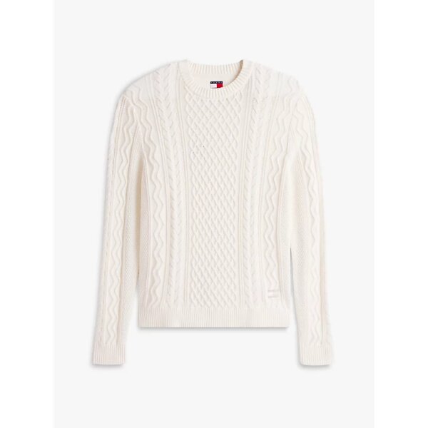 ΑΝΔΡΙΚΟ ΠΟΥΛΟΒΕΡ CABLE KNIT SWEAT TOMMY JEANS  DM0DM22101-0K4 ΕΚΡΟΥ - Image 2