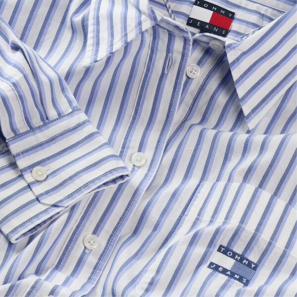 ΓΥΝΑΙΚΕΙΟ ΠΟΥΚΑΜΙΣΟ TJW OVS BADGE STRIPE SHIRT TOMMY JEANS DW0DW21450-C5Z - Image 4