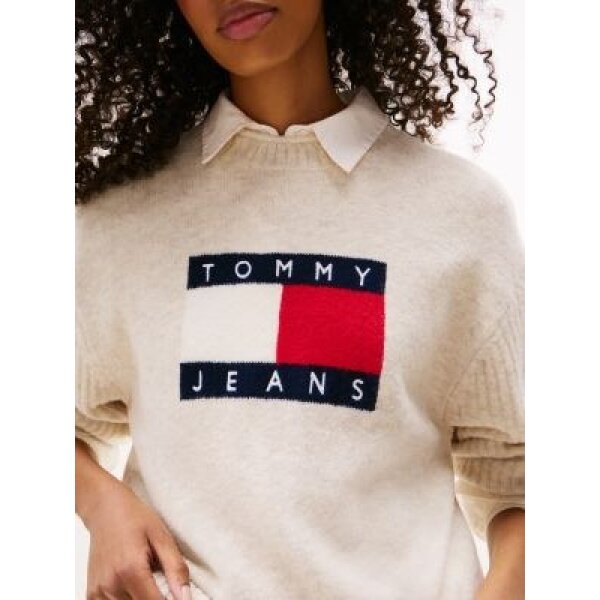 ΓΥΝΑΙΚΕΙΟ TJW MELANGE FLAG SWEATER RIB E TOMMY JEANS DW0DW21782-AFN - Image 2