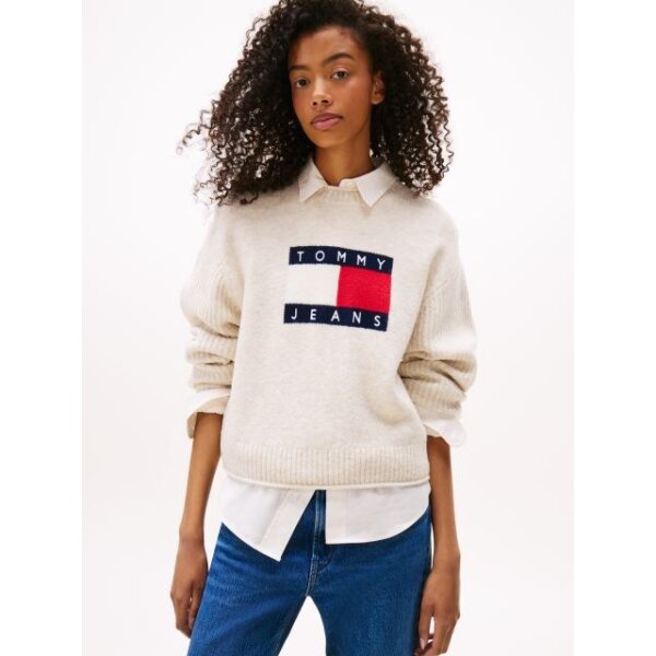 ΓΥΝΑΙΚΕΙΟ TJW MELANGE FLAG SWEATER RIB E TOMMY JEANS DW0DW21782-AFN - Image 1